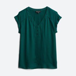 FORTUNE + IVY Helina Mixed Material Blouse